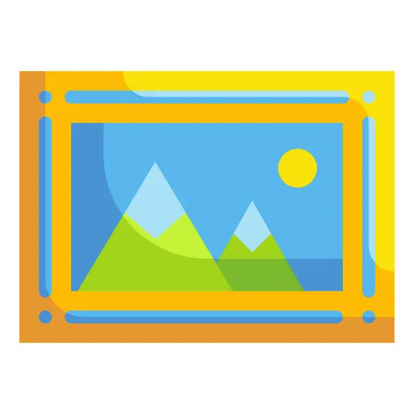 Image Interface Landscape Icon — Stock Vector