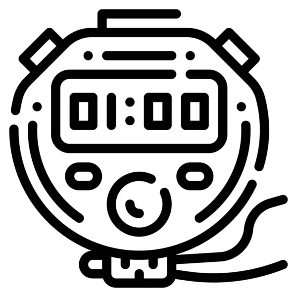 Équipement Chronomètre Icône Football — Image vectorielle