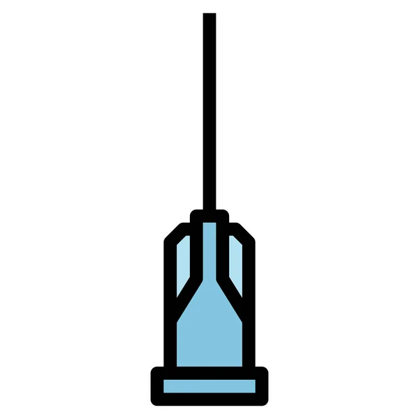 Icône Injection Hypodermique Jetable Dans Style Contour Rempli — Image vectorielle