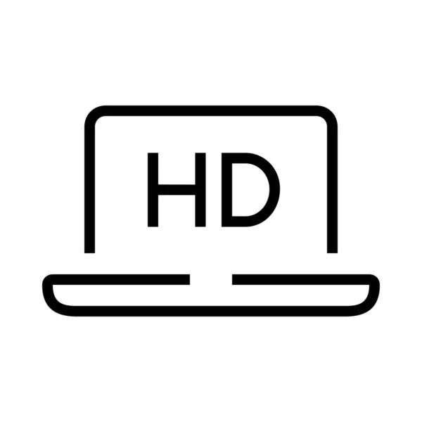 Definition Hohes Laptop Symbol Outline Stil — Stockvektor