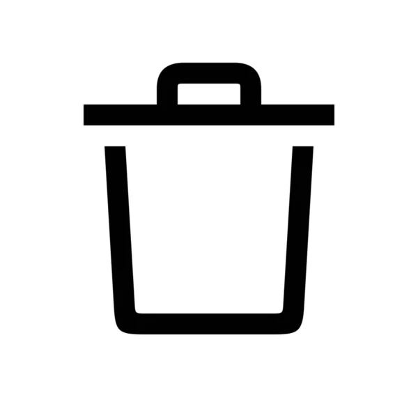 Basket Household Trash Icon Outline Style — Stock Vector