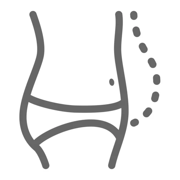 Alimentation Maigre Anatomie Icône — Image vectorielle