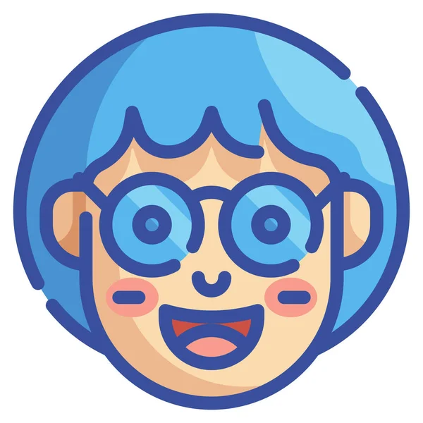 Geniální Chytrá Emoji Ikona — Stockový vektor