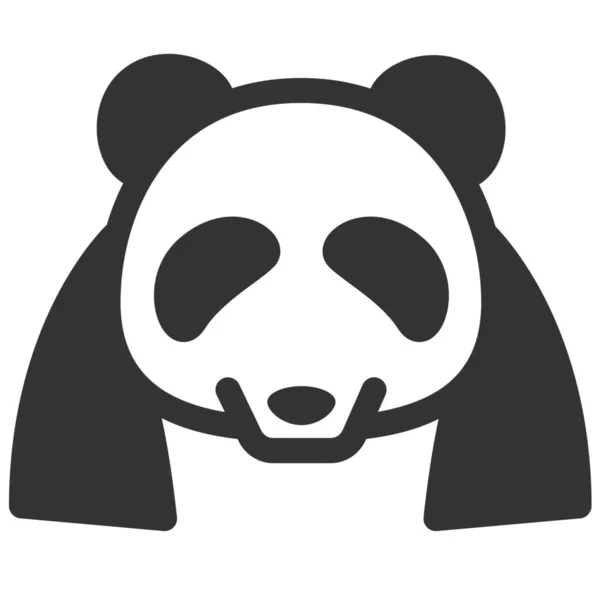 Urso Animal Ícone China Estilo Sólido — Vetor de Stock