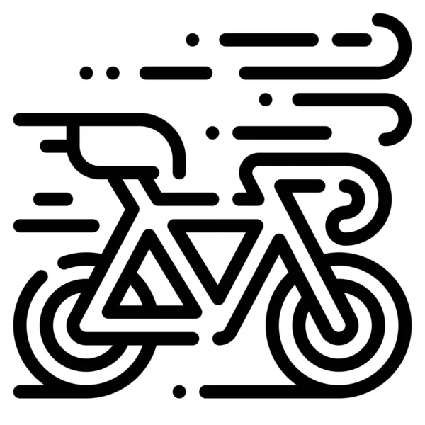 Bicycle Bike Cyclist Icon Recreation Hobbies Category — Stock Vector