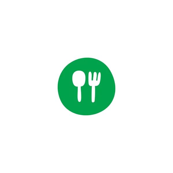 Comida Restaurante Tenedor Icono Estilo Sólido — Vector de stock