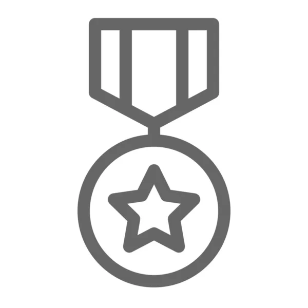 Значок Чемпиона Значок Чести Стиле Абрис — стоковый вектор