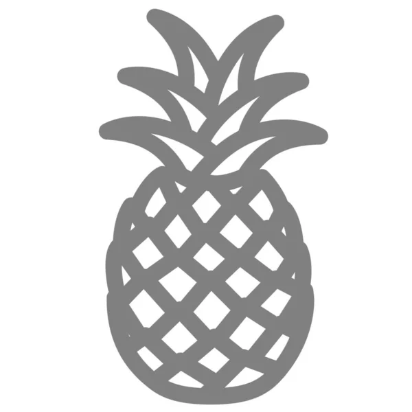 Thailändisches Symbol Für Frucht Ananas Outline Stil — Stockvektor