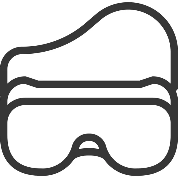 Maske Googelt Brillensymbol — Stockvektor