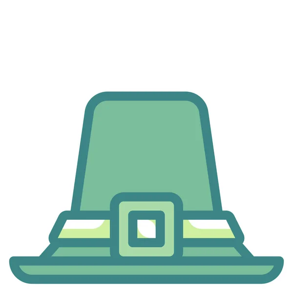 Pilgrim Accessory Hat Icon — Stock Vector