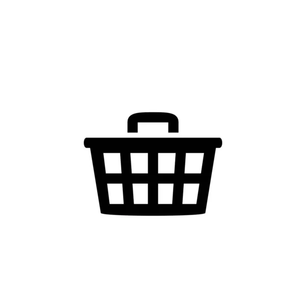 Basket Commerce Shopping Icon Solid Style — Stock Vector