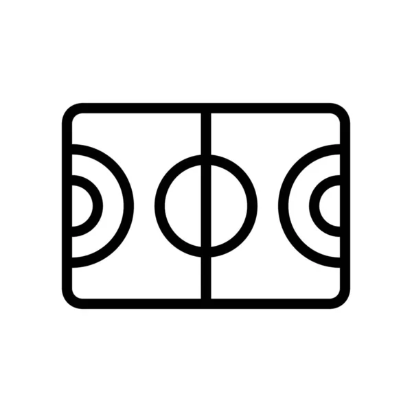 Спортивний Значок Баскетбольного Майданчика Стилі Контур — стоковий вектор