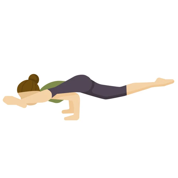 Asana Koundiya Meditation Icon Flat Style — 스톡 벡터