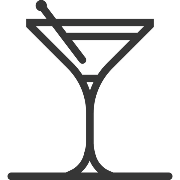 Alcohol Bar Beverage Icon Outline Style — Stock Vector