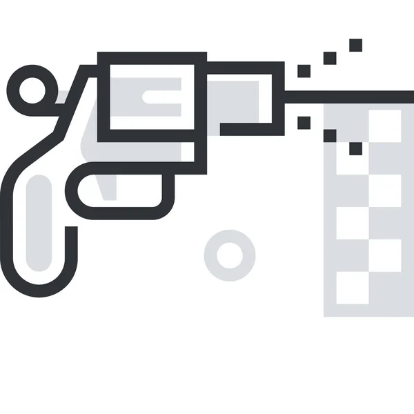 Frühes Flaggengewehr Symbol Filled Outline Stil — Stockvektor