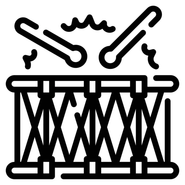Ikona Rozrywki Pałeczki Perkusyjne — Wektor stockowy