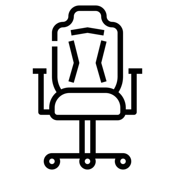 Καρέκλα Έπιπλα Υγείας Εικονίδιο Στυλ Περίγραμμα — Διανυσματικό Αρχείο