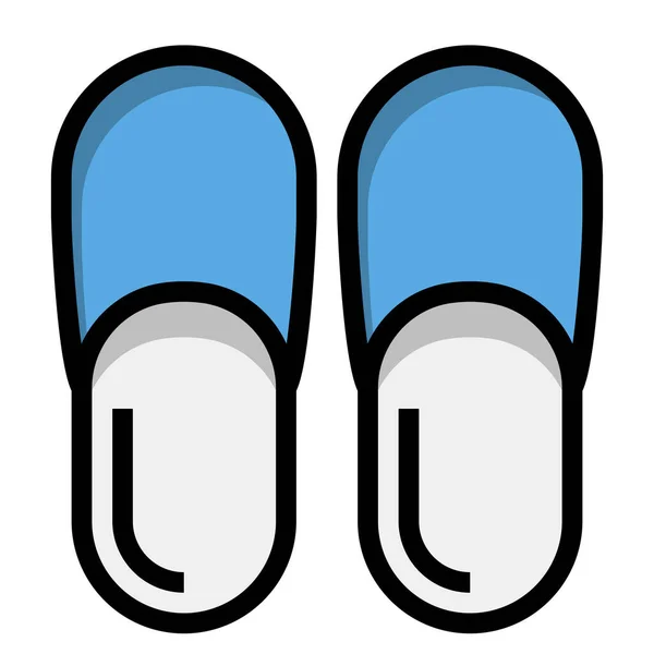 Casual Foot Home Icon Filled Outline Style — Stock Vector