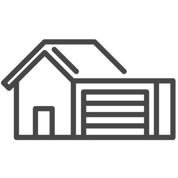 Auto Garage Huis Pictogram — Stockvector