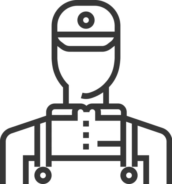 Auto Avatar Auto Pictogram Contouren Stijl — Stockvector