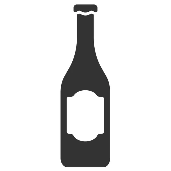 Icono Bebida Cerveza Alcohólica Estilo Sólido — Vector de stock