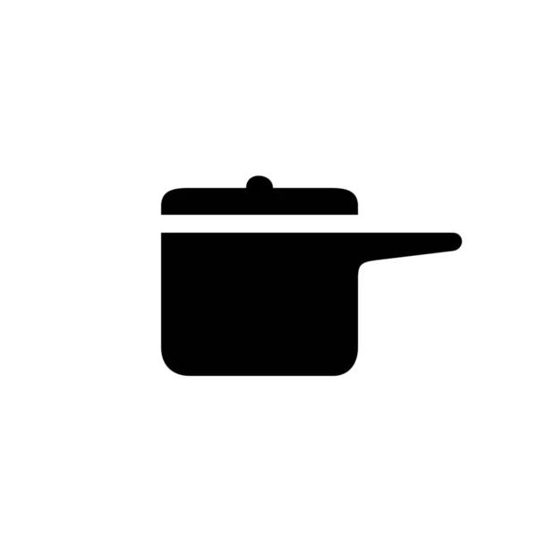 Casserole Cuisine Icône Solide Dans Style Solide — Image vectorielle