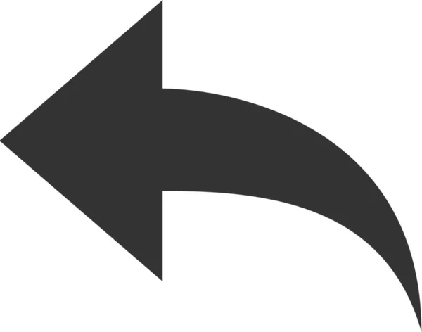 ソリッドスタイルの矢印の逆方向のアイコン — ストックベクタ
