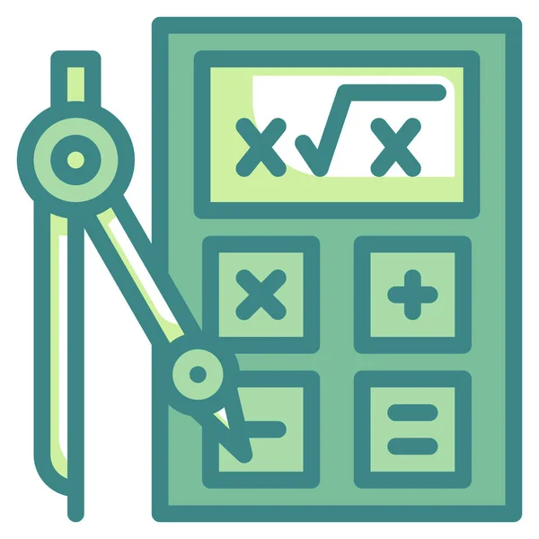 Cálculo Calculadora Computar Ícone —  Vetores de Stock