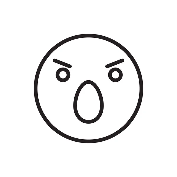 Emoticon Oho Gasp Icon Outline Style — 스톡 벡터