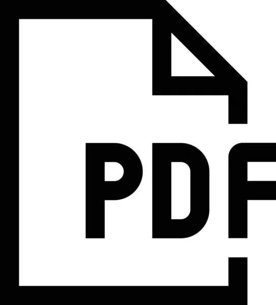 Fichier Document Icône Pdf Dans Style Solide — Image vectorielle