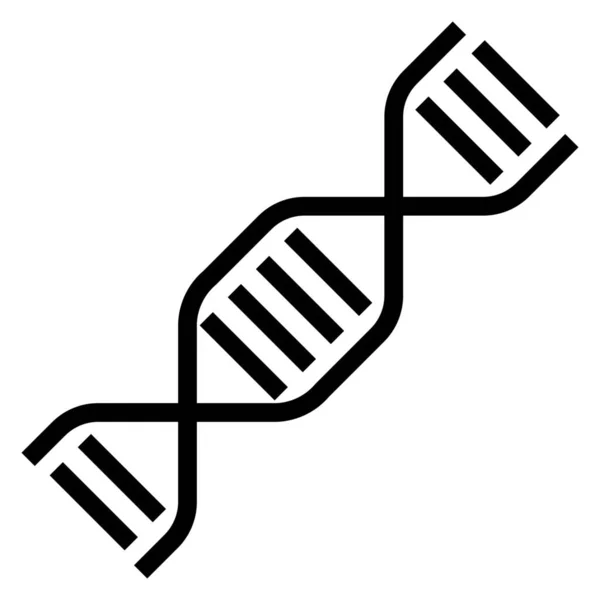 轮廓风格的生物学Dna基因图标 — 图库矢量图片