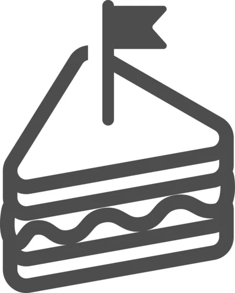 Icône Nourriture Fastfood Cocktail Dans Style Solide — Image vectorielle