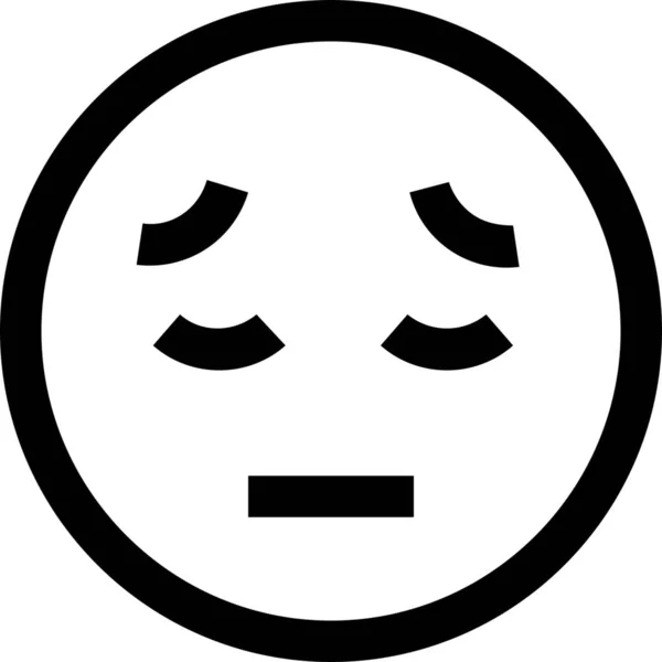 Avatar Chat Emotionsymbole Outline Stil — Stockvektor