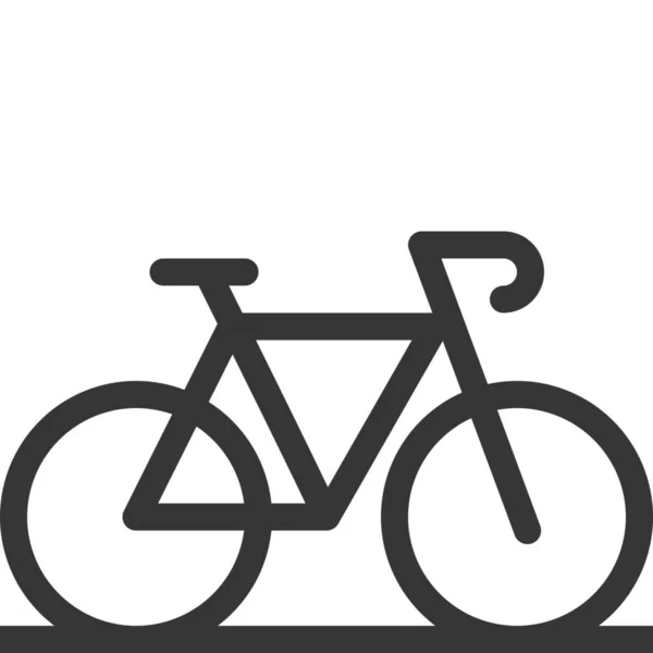 Vélo Vélo Icône Ville Dans Style Outline — Image vectorielle