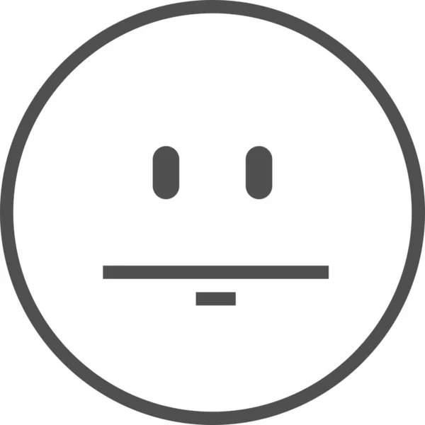 Emoticon Emotionen Gesicht Symbol Umriss Stil — Stockvektor