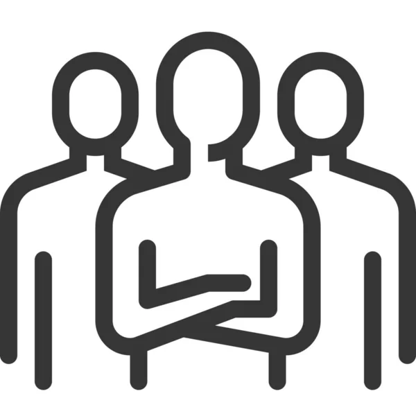 Иконка Группы Сотрудников Компании Стиле Outline — стоковый вектор