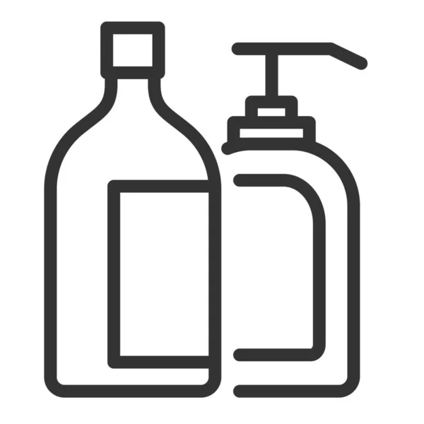 Clean Conditioner Hair Icon Outline Style — Stock Vector