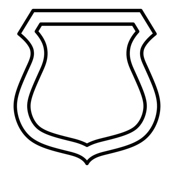 Ícone Potecção Medalha Emblema Estilo Esboço —  Vetores de Stock