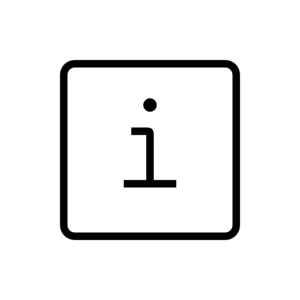 Info Teken Vierkant Pictogram Outline Stijl — Stockvector