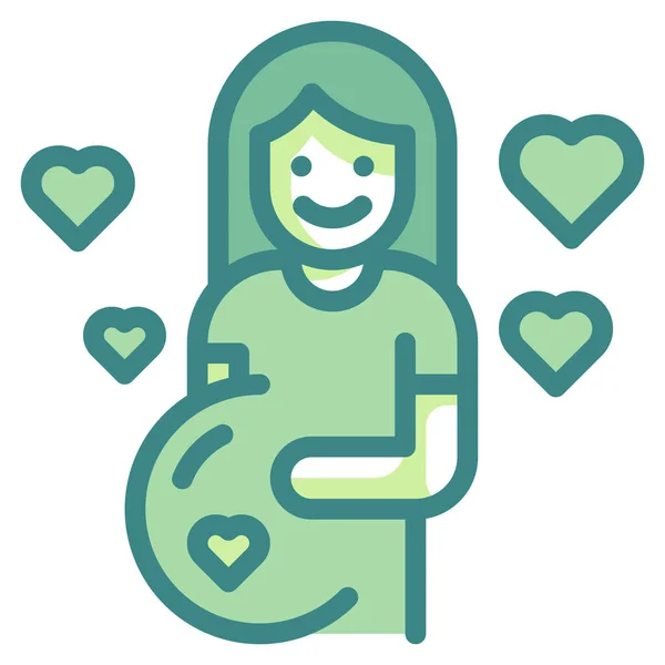 Enceinte Gravid Mutterschaftsikone Der Kategorie Mother Father Day — Stockvektor