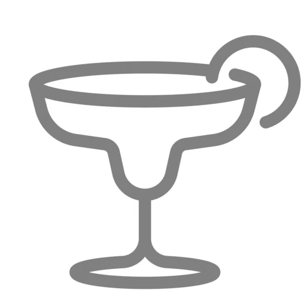 Bebida Cóctel Alcohol Icono Estilo Del Esquema — Vector de stock