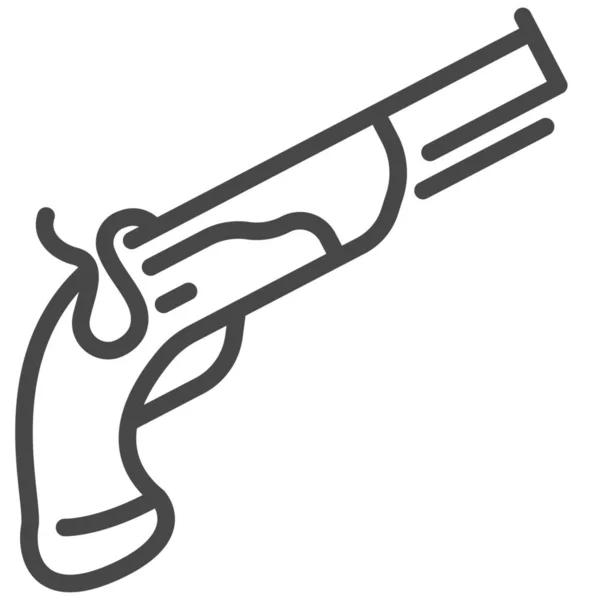 Αντίκες Όπλο Μεξικάνικο Εικονίδιο Στυλ Περίγραμμα — Διανυσματικό Αρχείο