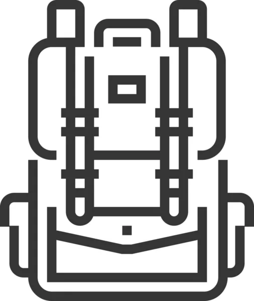 Rucksackbücher Tragen Icon Outline Stil — Stockvektor