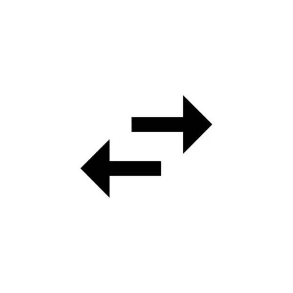 Flecha Lateral Signo Icono Estilo Contorno — Vector de stock