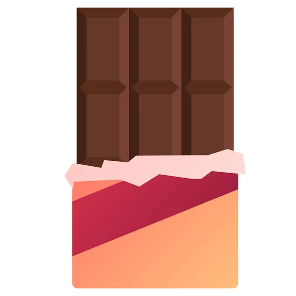 Chocolate Postre Amor Icono Estilo Suave — Vector de stock