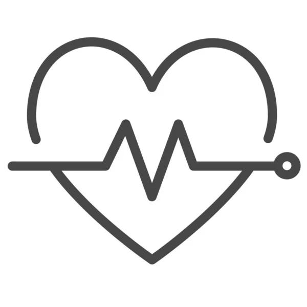 Значок Здорового Серцевого Ритму Стилі Контур — стоковий вектор