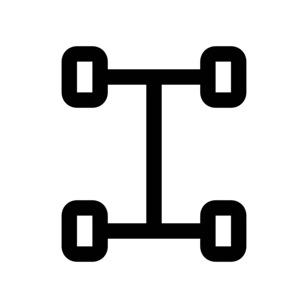 Carpart Ícone Ligação Chasi Estilo Esboço —  Vetores de Stock