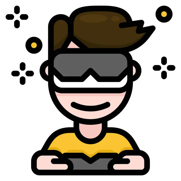 Virtual Reality Pictogram — Stockvector