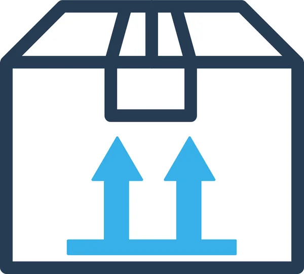 Kutu Taşıma Simgesi Katı Biçiminde — Stok Vektör