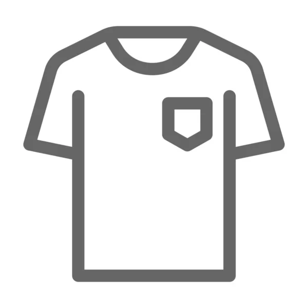 Camiseta Tela Icono Camiseta Estilo Esquema — Vector de stock